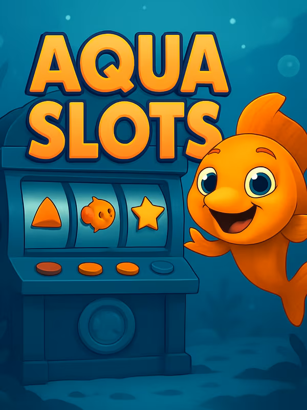 Couverture du jeu Aqua Slots avec de joyeuses créatures marines