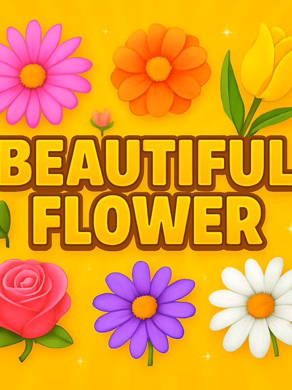 Couverture du jeu Beautiful Flower avec des fleurs éclatantes