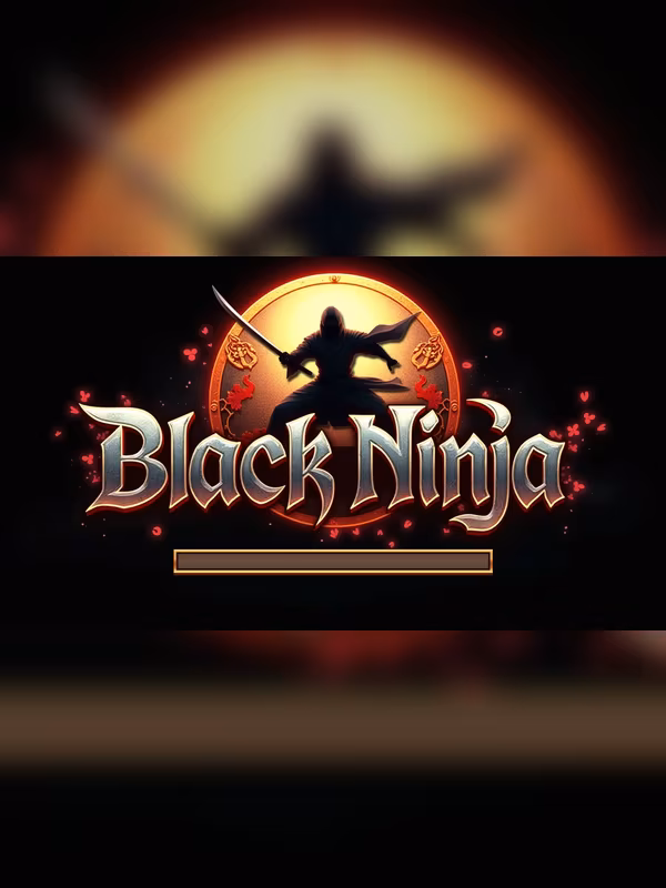 Couverture du jeu Black Ninja avec un ninja en silhouette